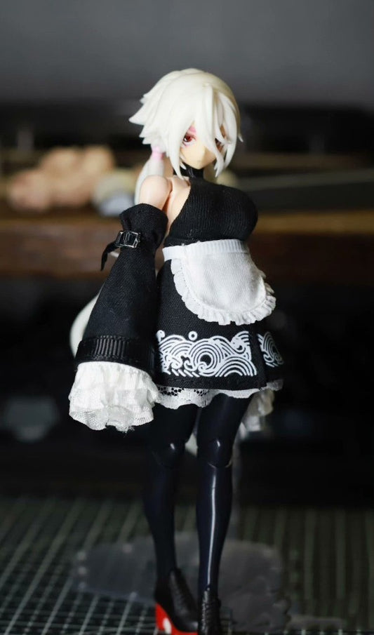 JTNJ002 JTNJ STYLE PSYCHO  型精神病 1/12 Asia Maid Dress Set Black