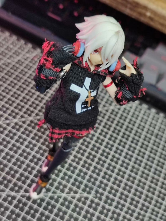 JTNJ010 JTNJ STYLE PSYCHO  型精神病 1/12 Sleeveless plaid suit Black