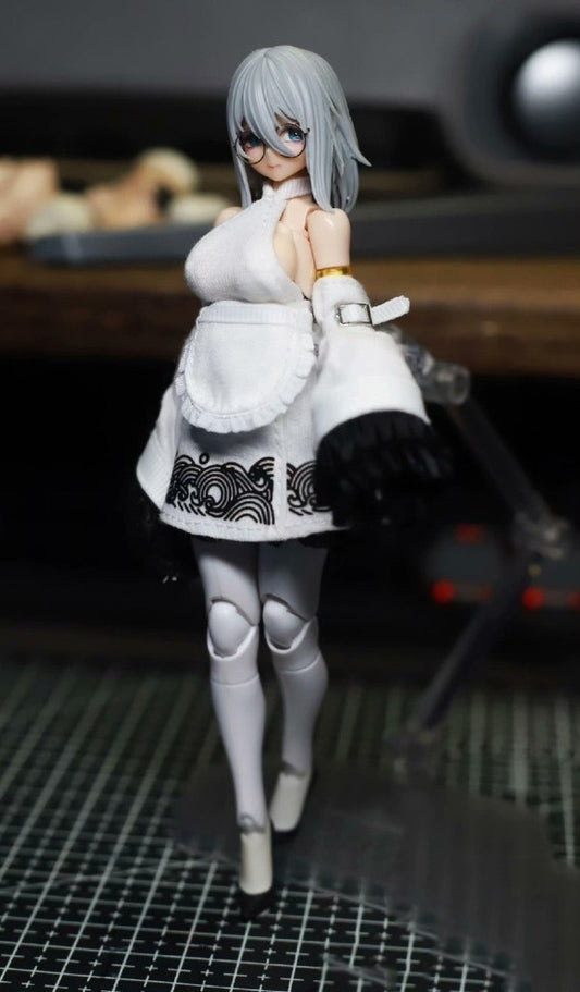 JTNJ001 JTNJ STYLE PSYCHO  型精神病 1/12 Asia Maid Dress Set White