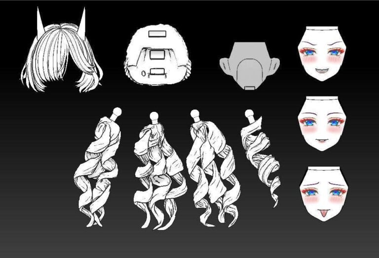 MKP001 MIKOPA HO-ZUKI 鬼灯 Custom Hair and Face Set