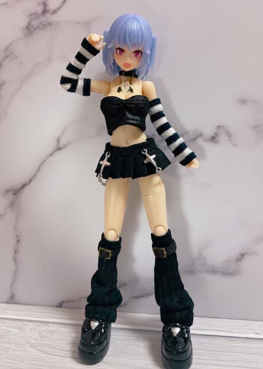 UG025 UZURA GOYA γγγε°ε± Mini Black Lolita Skirt Set