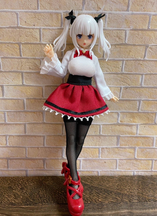 UG026 UZURA GOYA γγγε°ε± White and Red Mini Skirt Set