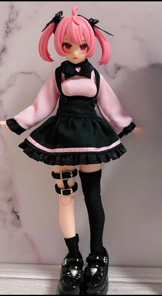 UG001PB Uzura Goya γγγε°ε± Godly Lolita dress Pink+Black