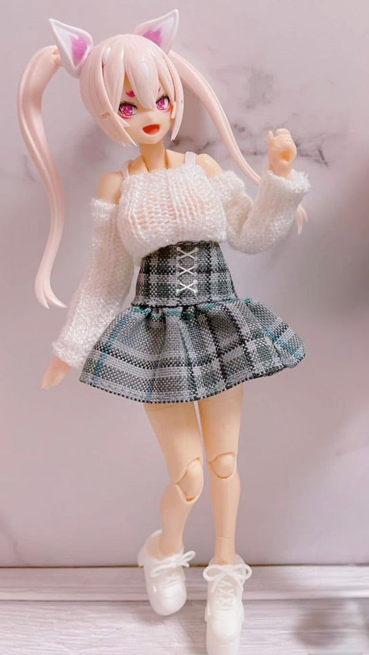 UG003WG Uzura Goyaγγγε°ε±  Daily Dress White Top and Skirt