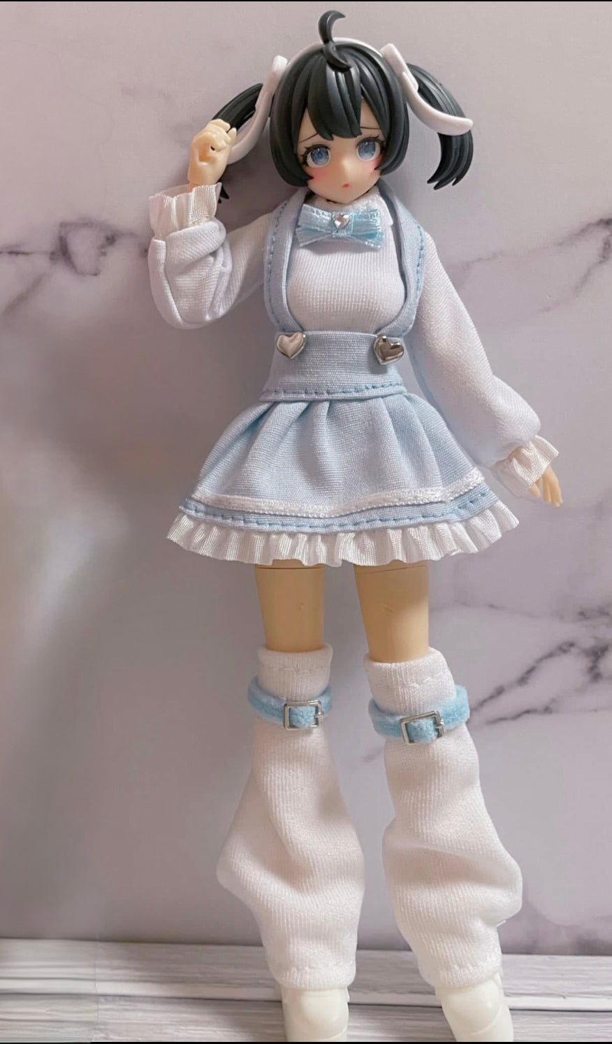 UG002WB Uzura Goya うずら小屋 Godly Lolita dress Blue+White
