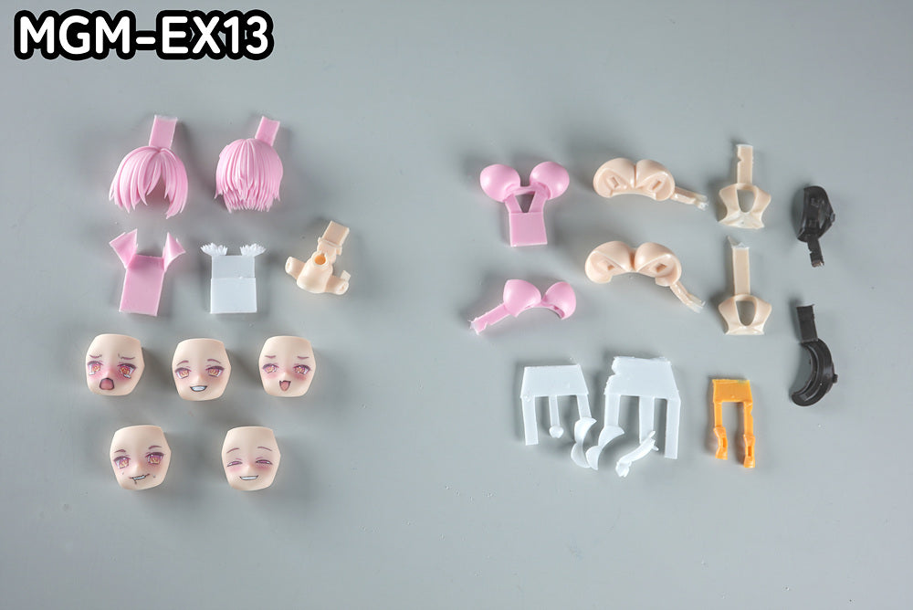 MGM-EX13 MUSCUTO PUNI☆MOFU Face Parts Set A Pink Hair