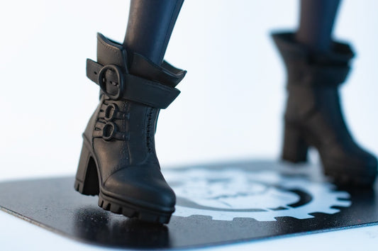 STG-002B ST-GEAR 1/12 BOOTS (BLACK RESIN)