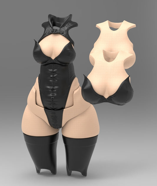 STG-004B ST-GEAR 1/12 BUSTER DOLL UPGRAGE BODY PARTS 02 BLACK