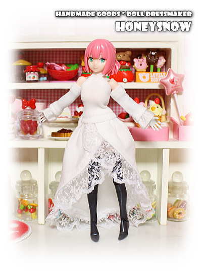 HS006 HoneySnow Turtle Fishtail Dress (WHITE)