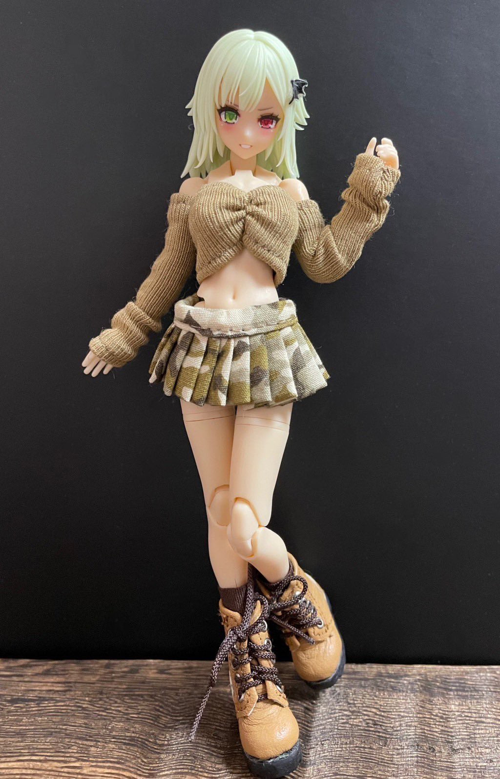 UG009OSB UZURA GOYA うずら小屋 Cute Off-Shoulder Knit Set