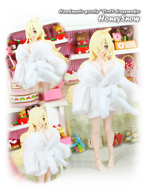 HS015 HoneySnow BATHROBE (WHITE)