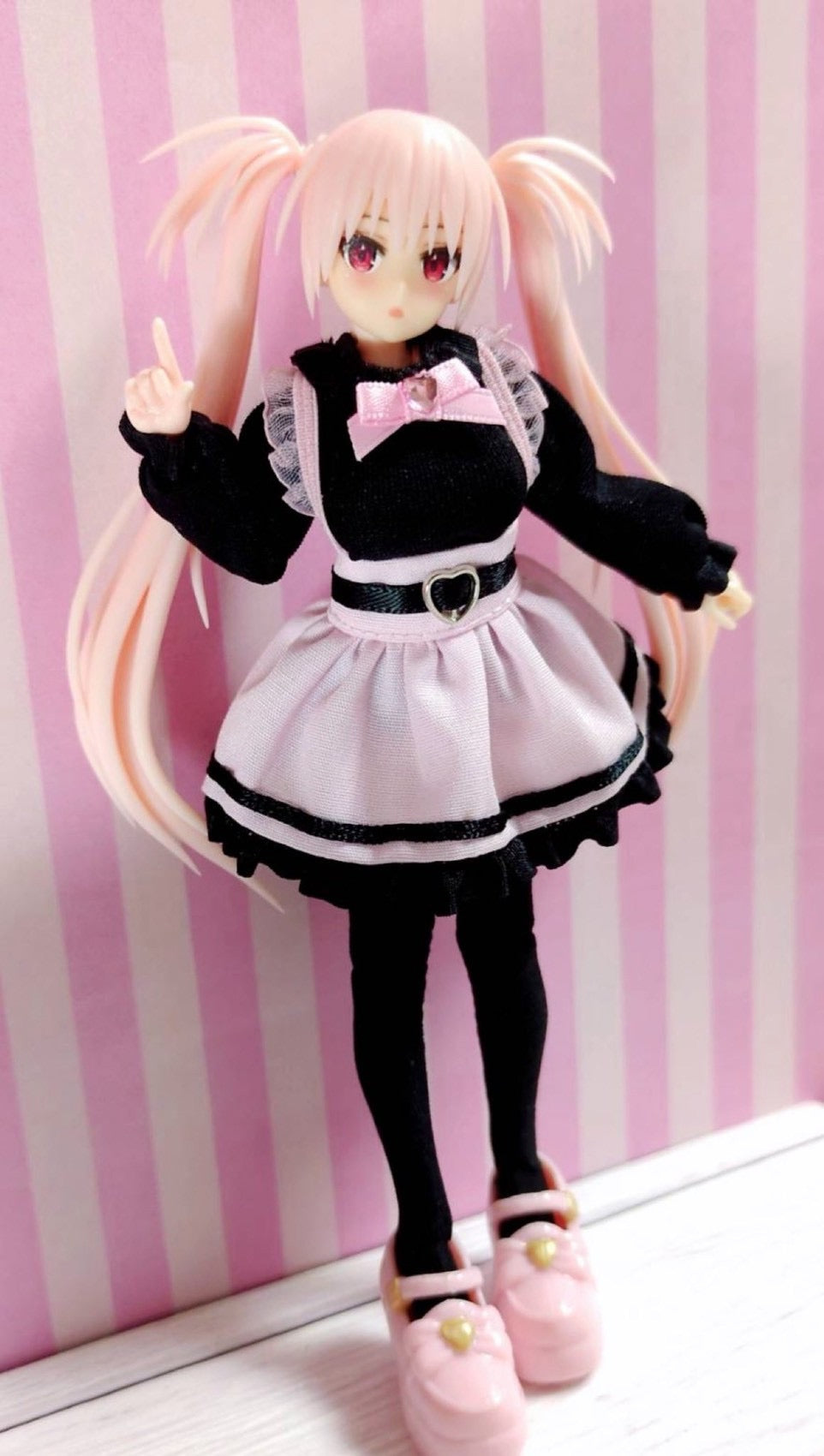 UG032 UZURA GOYA うずら小屋 Pink and Black Mini Skirt Set