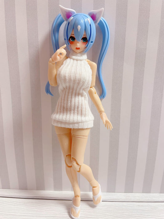 UG022 UZURA GOYA うずら小屋 White high-neck Mini skirt