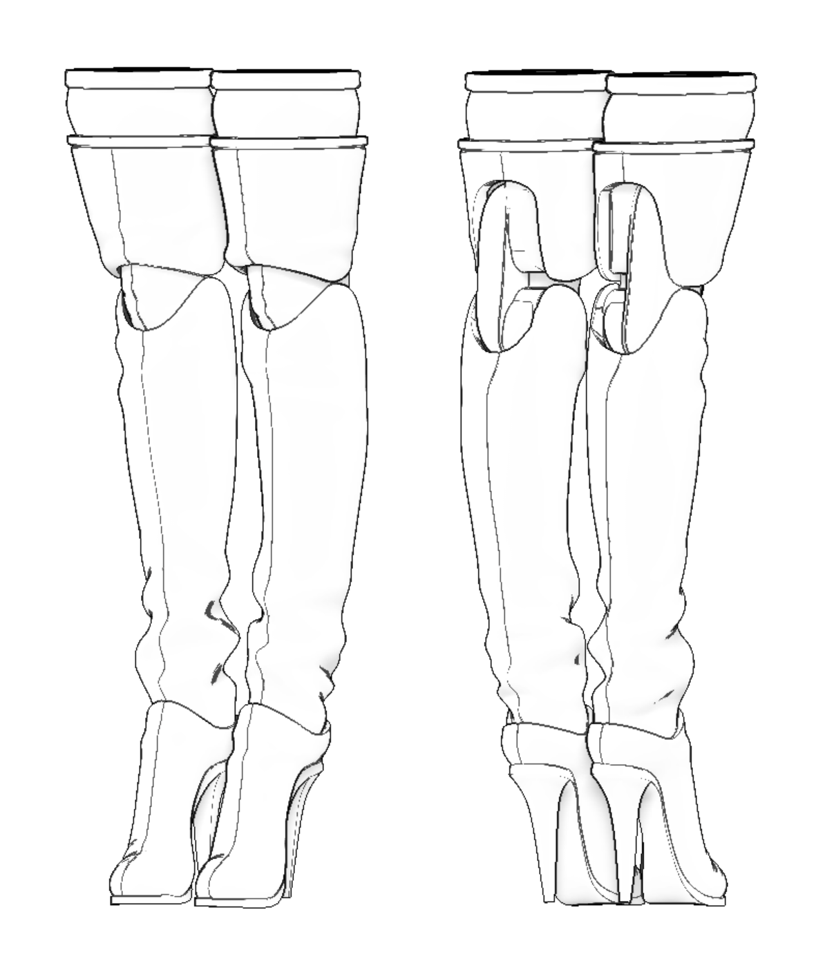 KOI-008 KOIJIRUSI  BUNNY PARTS (KNEE HIGH BOOTS)