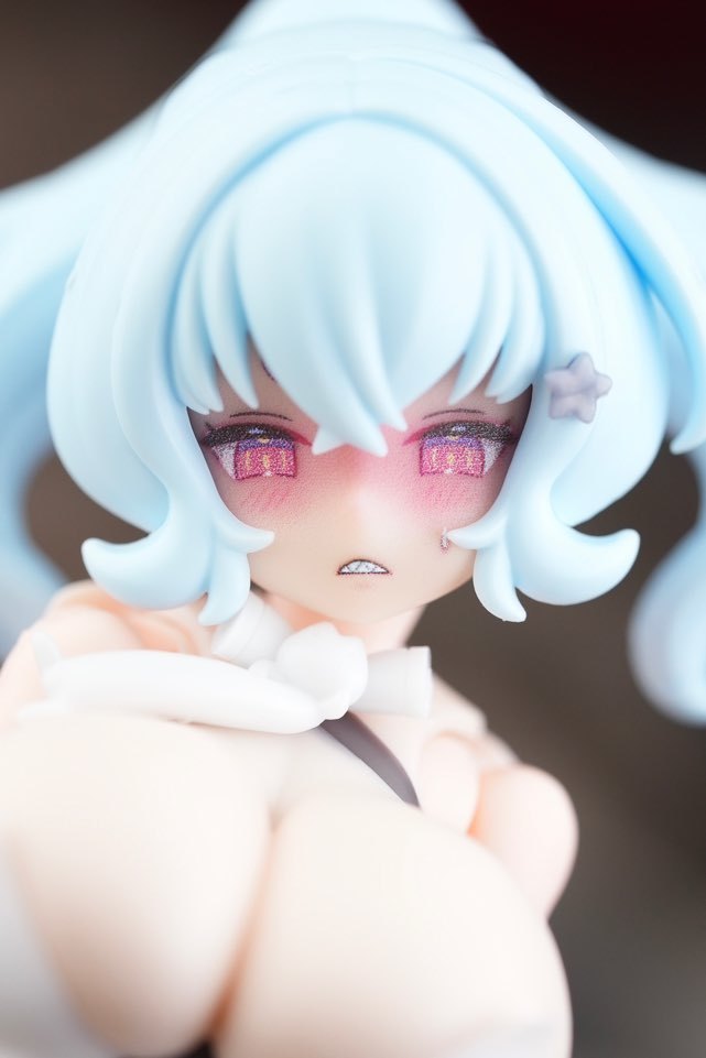 MFK-25 MUSCUTO Face + Hair parts with Horn set PUNI☆MOFU LIGHT BLUE