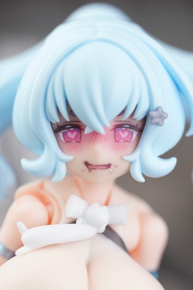 MFK-25 MUSCUTO Face + Hair parts with Horn set PUNI☆MOFU LIGHT BLUE