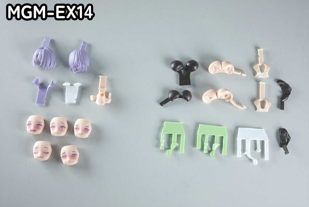 [MGM-EX14] MUSCUTO PUNI☆MOFU Face Parts Set B <For PUNI☆MOFU> Purple Hair