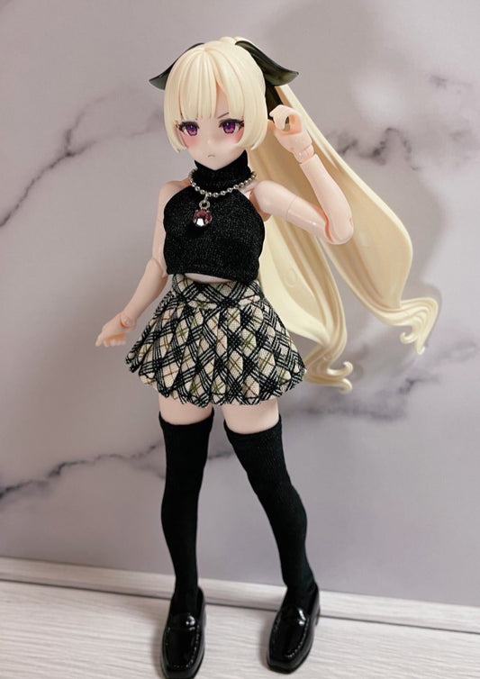UG008BPD UZURA GOYA うずら小屋 Plaid Dress Set