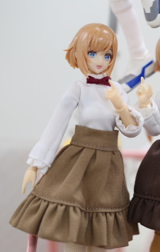 UG012 UZURA GOYA うずら小屋 Brown Flounce Dress Set