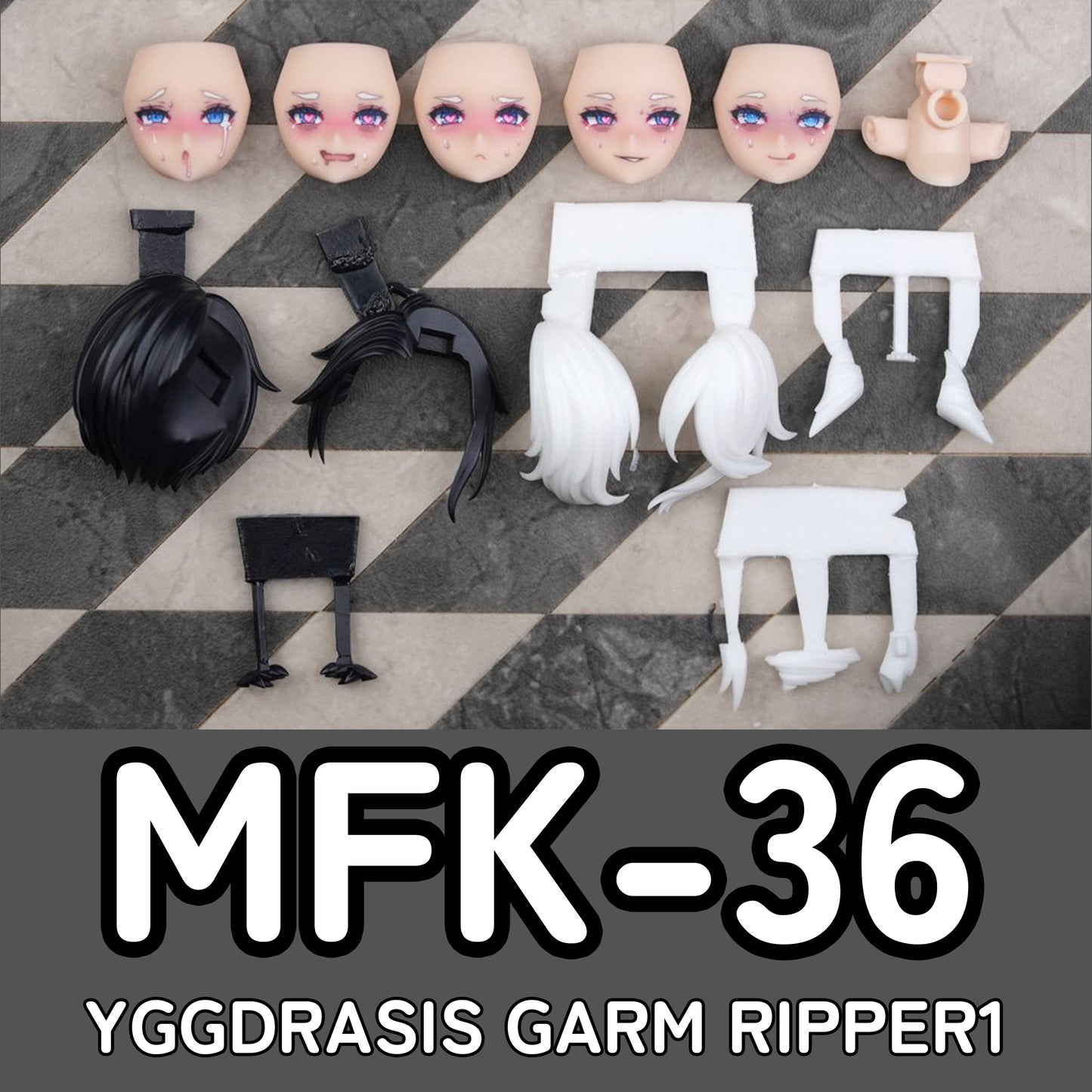 MFK-36 MUSCUTO Face + Hair parts set YGGDRASIS GRAM RIPPER  (Skin A)