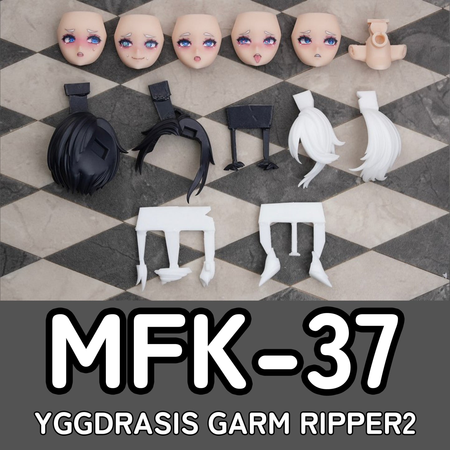 MFK-37 MUSCUTO Face + Hair parts set YGGDRASIS GRAM RIPPER  (Skin A)